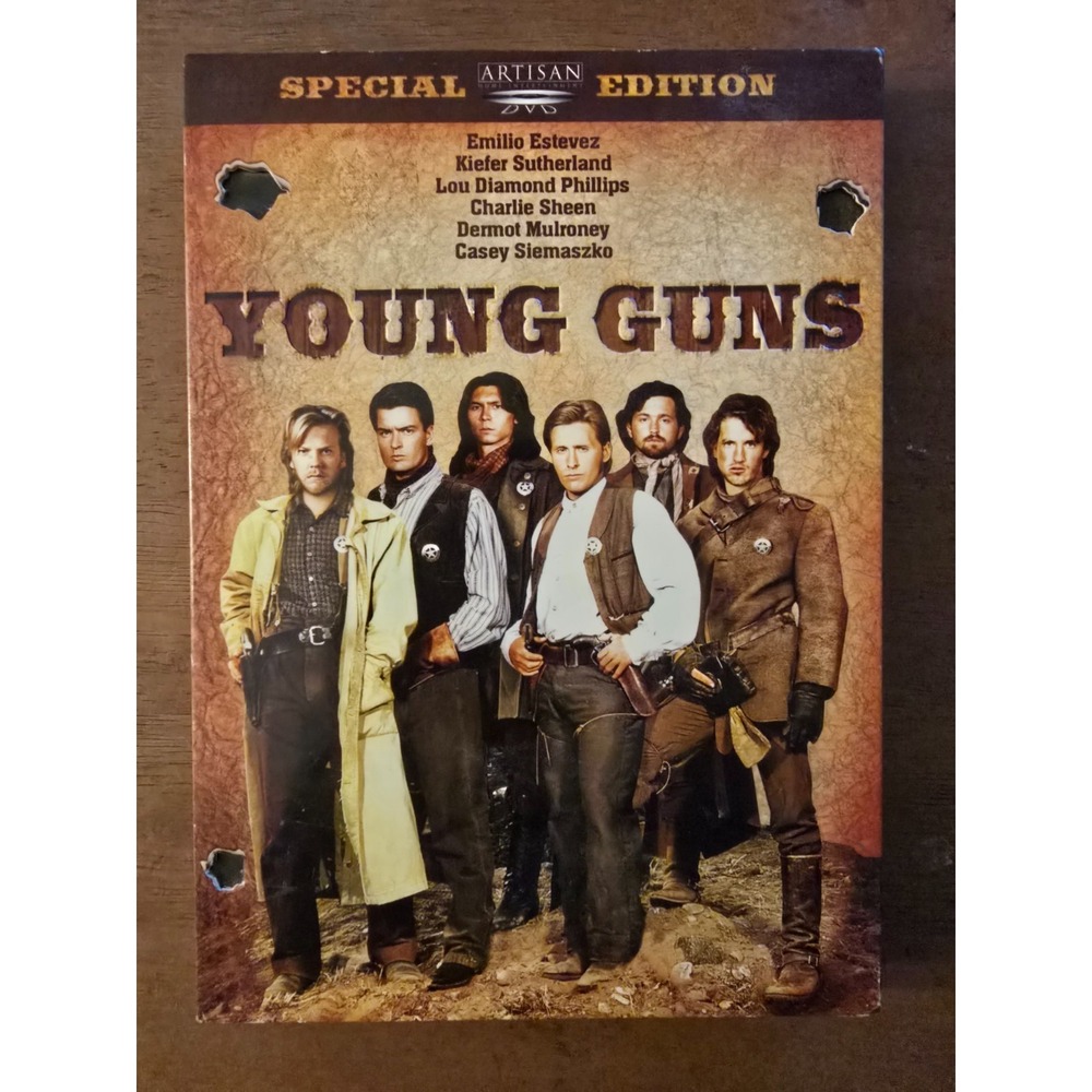 Young‎ Guns DVD, Sheen, Sutherland, Estevez, Excellent Condition